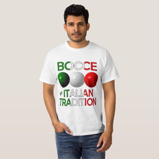 Bocce an Italy Tradition T-Shirt (Voorkant volledig)