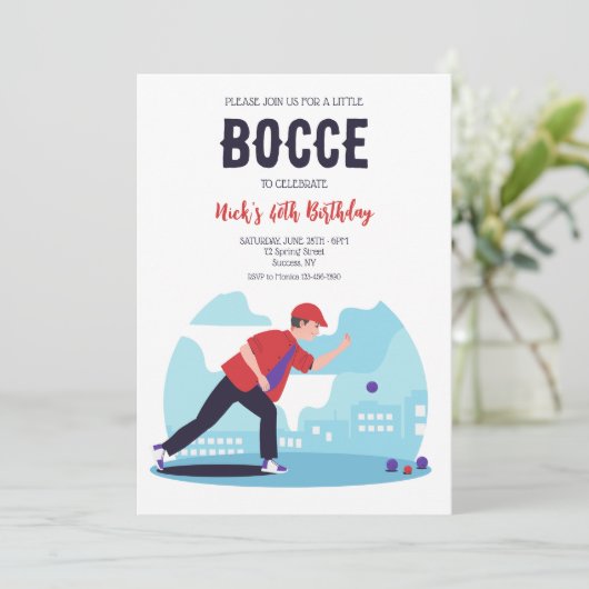 Bocce Bal 2  Kaart (Staand voorkant)