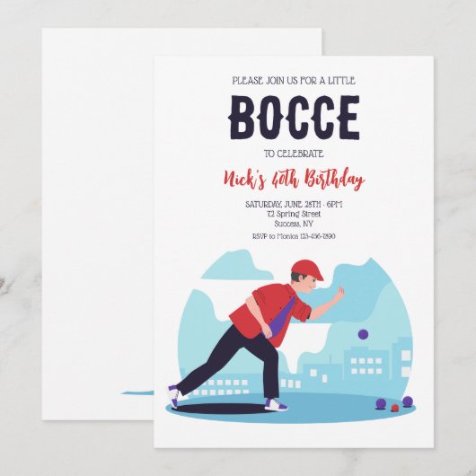 Bocce Bal 2  Kaart (Voorkant / Achterkant)