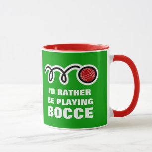 Bocce bal mok met grappige quote