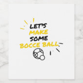 Bocce-bal sportfabrikanten wijn etiket (Enkel label)