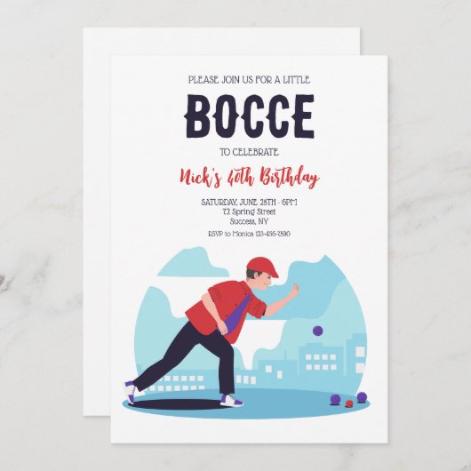 Bocce Ball 2 Kaart (Voorkant / Achterkant)