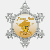 Bocce Ball Chick #10 Tin Sneeuwvlok Ornament (Voorkant)