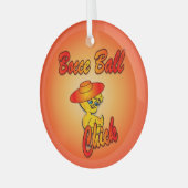Bocce Ball Chick #5 Glas Ornament (Voorkant links)