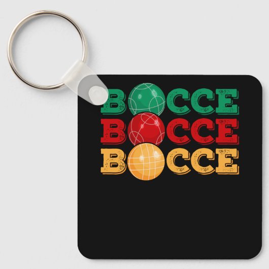 Bocce Ball Game Enthousiast Lawn Bowling Boule Boc Sleutelhanger (Voorkant)