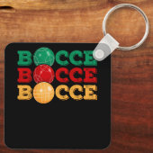 Bocce Ball Game Enthousiast Lawn Bowling Boule Boc Sleutelhanger (Achterkant)
