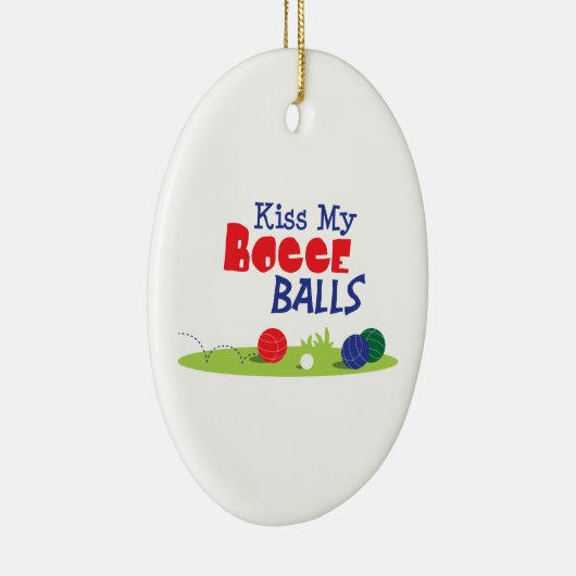 Bocce Ball Game Keramisch Ornament (Rechts)
