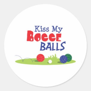 Bocce Ball Game Ronde Sticker