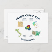 Bocce Ball Geschiedenis Briefkaart (Voorkant / Achterkant)