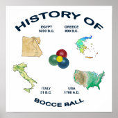 Bocce Ball Geschiedenis Poster (Voorkant)