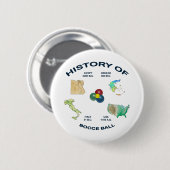 Bocce Ball Geschiedenis Ronde Button 5,7 Cm (Voorkant /achterkant)