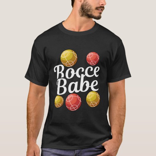 Bocce Ball Gift - Fun Yard Game - Bocce Babe T-shirt (Voorkant)
