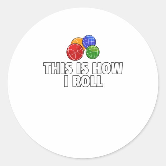 Bocce Ball Gift Italy Bowling Bocci Pyer TShirt Ronde Sticker (Voorkant)