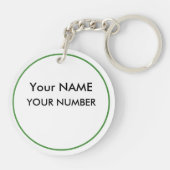 Bocce Ball ID Bag LABEL Gepersonaliseerde tekst Sl Sleutelhanger (Achterkant)