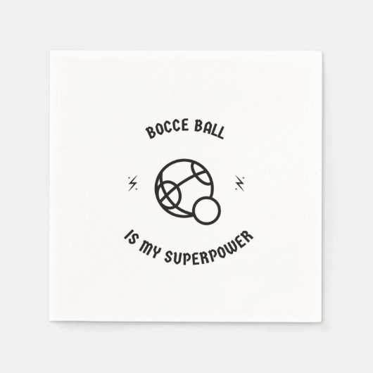 Bocce ball is mijn supermacht servet (Voorkant)