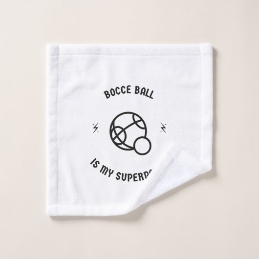 Bocce ball is mijn supermacht washandje (Wasdoekje)