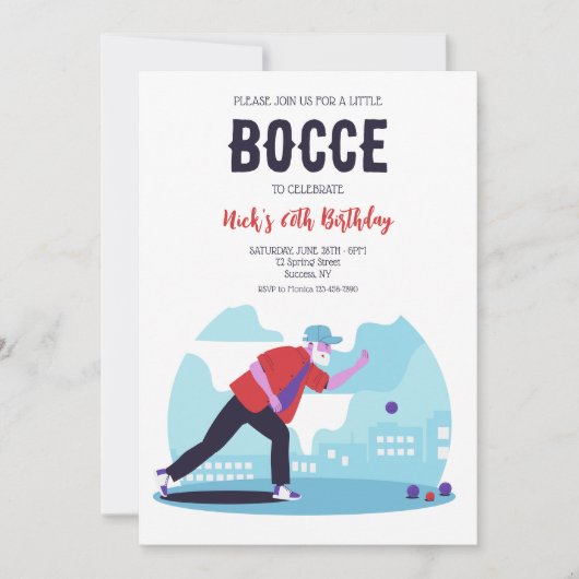 Bocce Ball  Kaart (Voorkant)