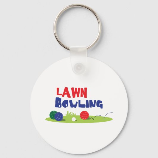 Bocce Ball Lawn Bowling Sleutelhanger (Voorkant)