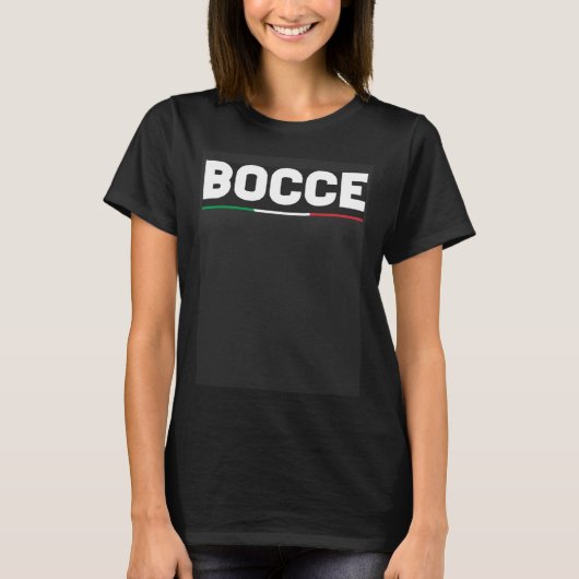 Bocce Ball Player Italia Italy Flag Bocce  1 T-shirt (Voorkant)
