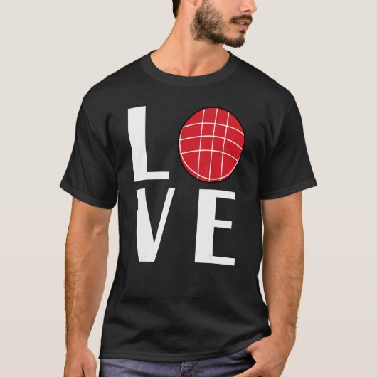 Bocce Ball Player LOVE T-shirt (Voorkant)