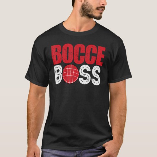 Bocce Ball Player Player Bocce Boss T-shirt (Voorkant)