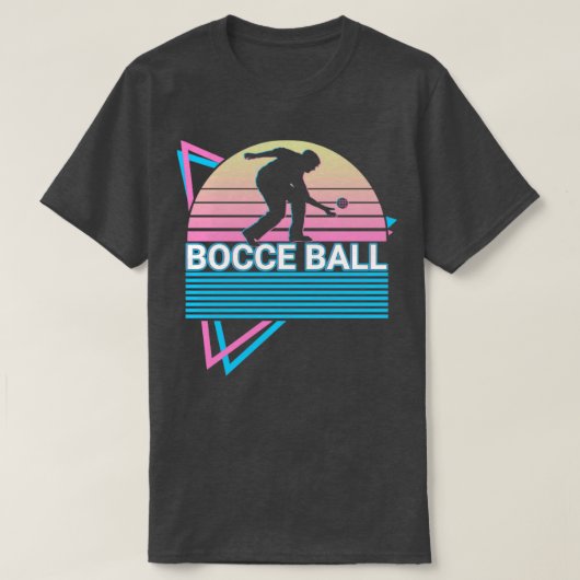 Bocce Ball Player Retro T-shirt (Design voorkant)