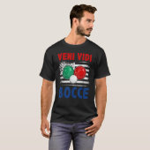 Bocce Ball Player USA Flag Patriotic 4 T-shirt (Voorkant volledig)