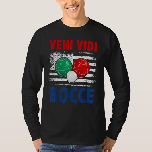 Bocce Ball Player USA Flag Patriotic 4 T-shirt (Voorkant)