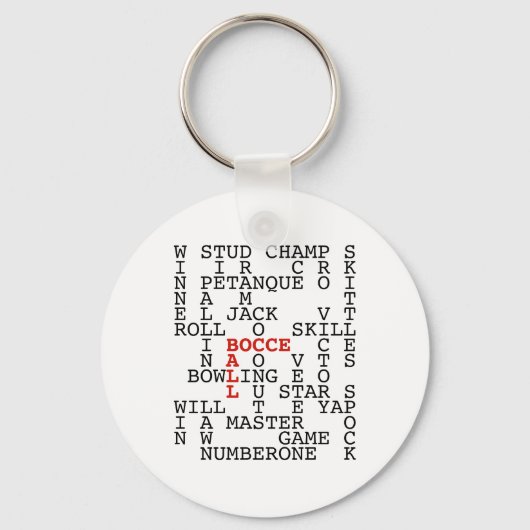 Bocce Ball Puzzle Sleutelhanger (Voorkant)