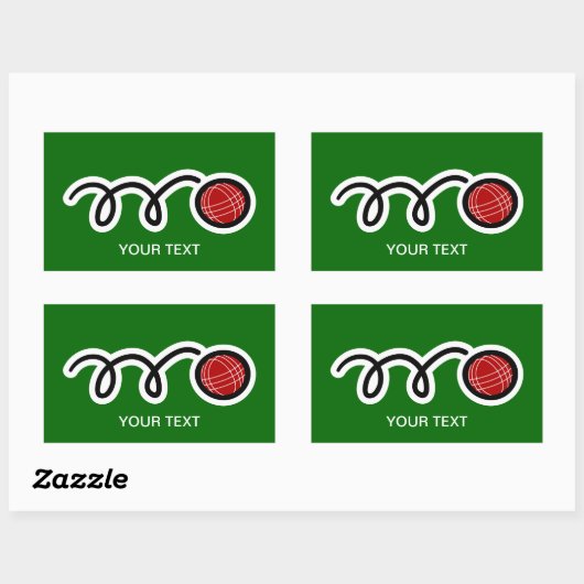 Bocce ball rechthoekige sticker (Vel)