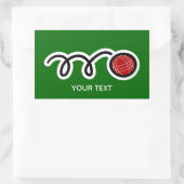 Bocce ball rechthoekige sticker (Tas)