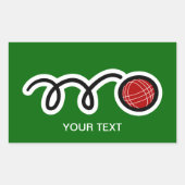 Bocce ball rechthoekige sticker (Voorkant)