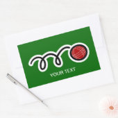 Bocce ball rechthoekige sticker (Envelop)