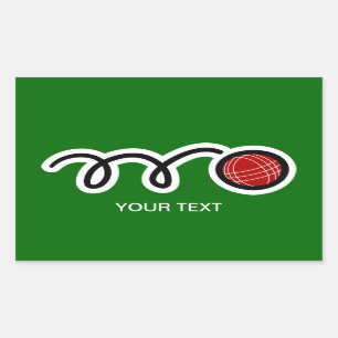 Bocce ball rechthoekige sticker