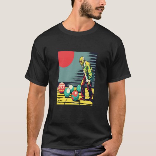 Bocce Ball Retirement Appreciation Pop Bocce Ball  T-shirt (Voorkant)