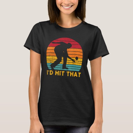 Bocce Ball Retro Ik raakte dat T-shirt (Voorkant)