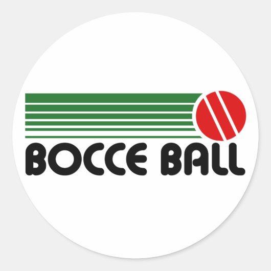 Bocce Ball Ronde Sticker (Voorkant)