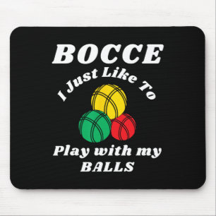 Bocce Ball Speler Pret Humors Gezegde Muismat