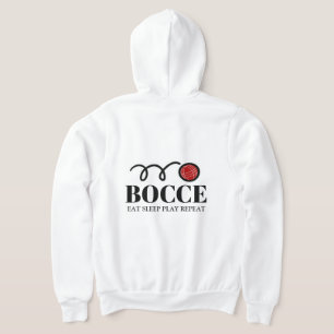 Bocce ball sport Zipped Hoodie voor speler en fan