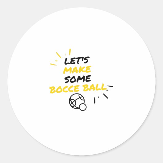 Bocce ball-sportmakers ronde sticker (Voorkant)