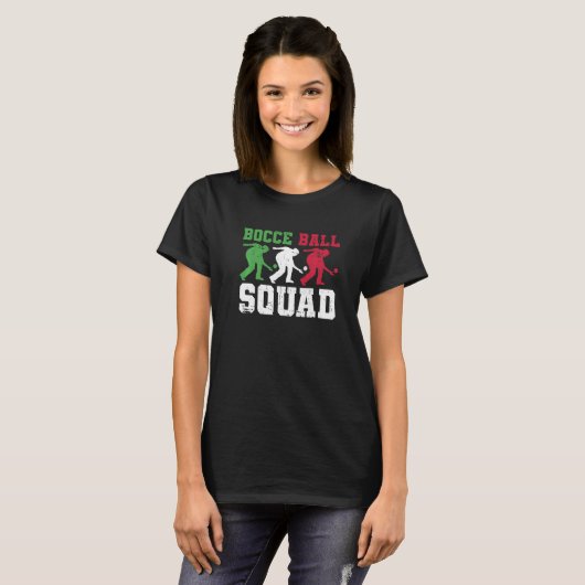 Bocce Ball Squad voor een Bocce Ball Player T-shirt (Voorkant volledig)
