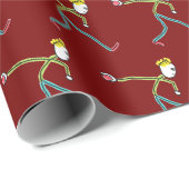Bocce Ball Stickman Cadeaupapier (Rol Hoek)