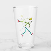 Bocce Ball Stickman Glas (Achterkant)