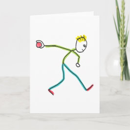 Bocce Ball Stickman Kaart