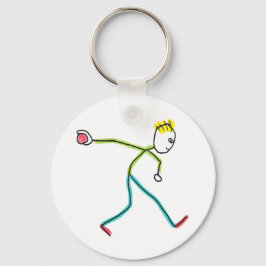 Bocce Ball Stickman Sleutelhanger
