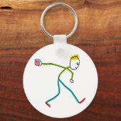 Bocce Ball Stickman Sleutelhanger (Voorkant)