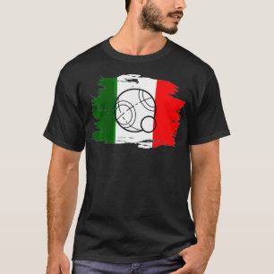 Bocce Ball T Italiaans Vlag Bocce Ball Tournament T-shirt