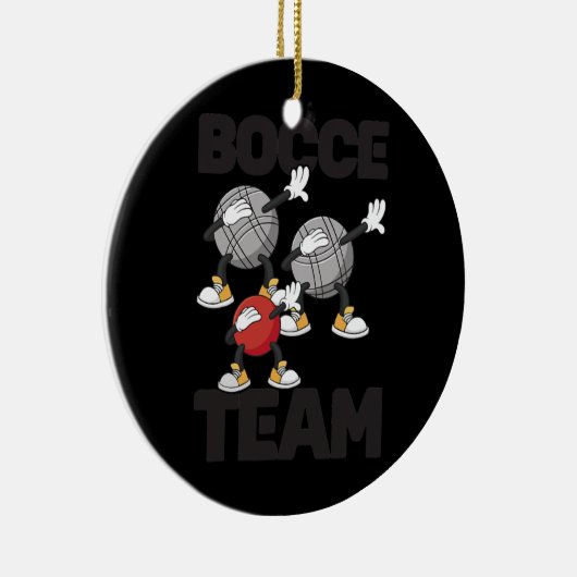 Bocce Ball Team met Jack Bocci Dab Game Keramisch Ornament (Rechts)