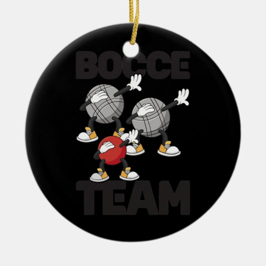 Bocce Ball Team met Jack Bocci Dab Game Keramisch Ornament (Voorkant)