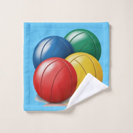 Bocce Ball Team Speler Bad Handdoek (Wasdoekje)